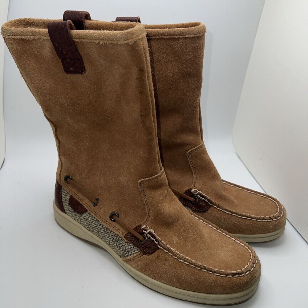 Sperry Brown Leather Top-Sider Sandfish Woman’s Boots Size 6.5